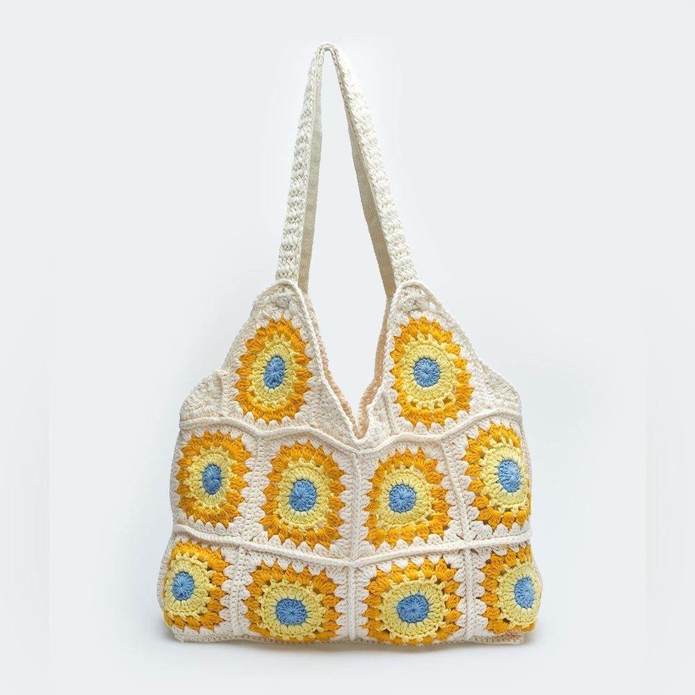 Crochet Boho Tote Bag